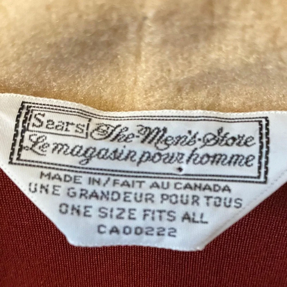 Vintage Sears Mens Burgundy Red Arnel Velour Wrap Robe One Size Belted - Picture 4 of 5